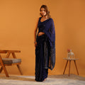 The Twilight Shimmer Georgette Saree