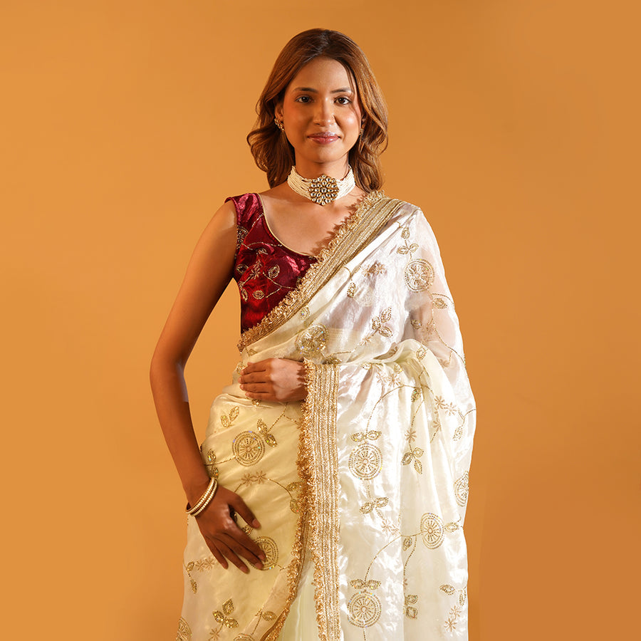 Zari & Glint Space Silk Saree