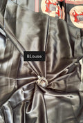 The Noir Empress - Satin Silk Saree