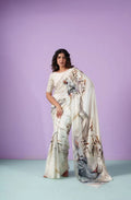 The Royal Tigress Drape - Luxe Japan Satin Saree
