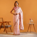 The Gulabi Aaina - Hand-Tucked Mirror &amp; Sequins Georgette Saree