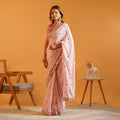 The Gulabi Aaina - Hand-Tucked Mirror &amp; Sequins Georgette Saree