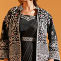 Urban Diva Ready-To-Wear Saree with Fully Stitched Sequence Jacket & Belt