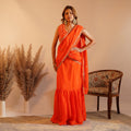 The Oh-So-Orange Pre-Draped Lehenga Saree