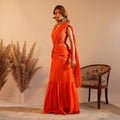 The Oh-So-Orange Pre-Draped Lehenga Saree