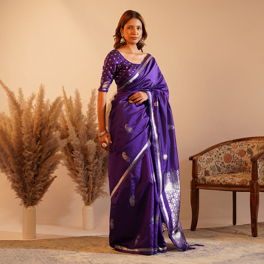 The Purple Palki - Silk Saree
