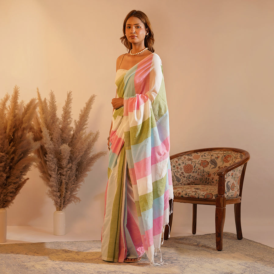 Candy Meadow Khadi Cotton Saree