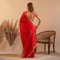 Crimson Heritage - Fandy Satin Silk Saree