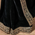 Noor-e-Shaam - Velvet Saree with Antique Gold Work
