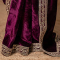 Noor-e-Shaam - Velvet Saree with Antique Gold Work