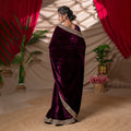 Noor-e-Shaam - Velvet Saree with Antique Gold Work