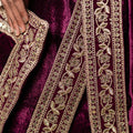 Noor-e-Shaam - Velvet Saree with Antique Gold Work