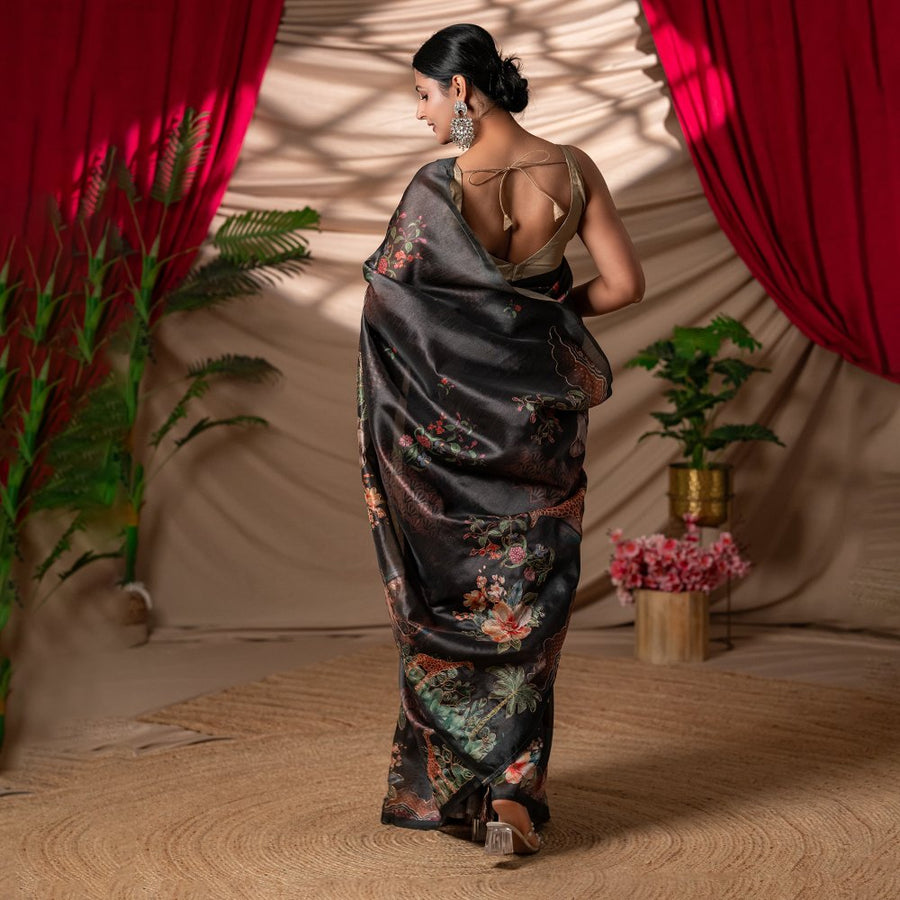 The Midnight Safari - Zarna Silk Saree