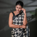 The Checkmate Charisma - Signature Japan Satin Saree