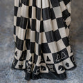 The Checkmate Charisma - Signature Japan Satin Saree