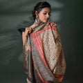 Vintage Circular Charm - Soft Silk Saree