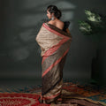 Vintage Circular Charm - Soft Silk Saree