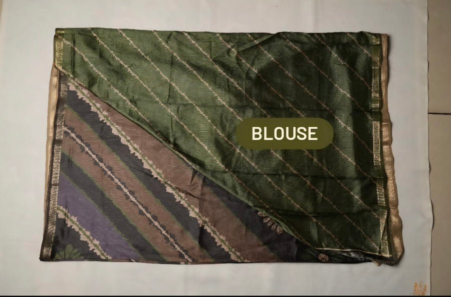The Boho-Chic Batik - Soft Silk Fusion Saree