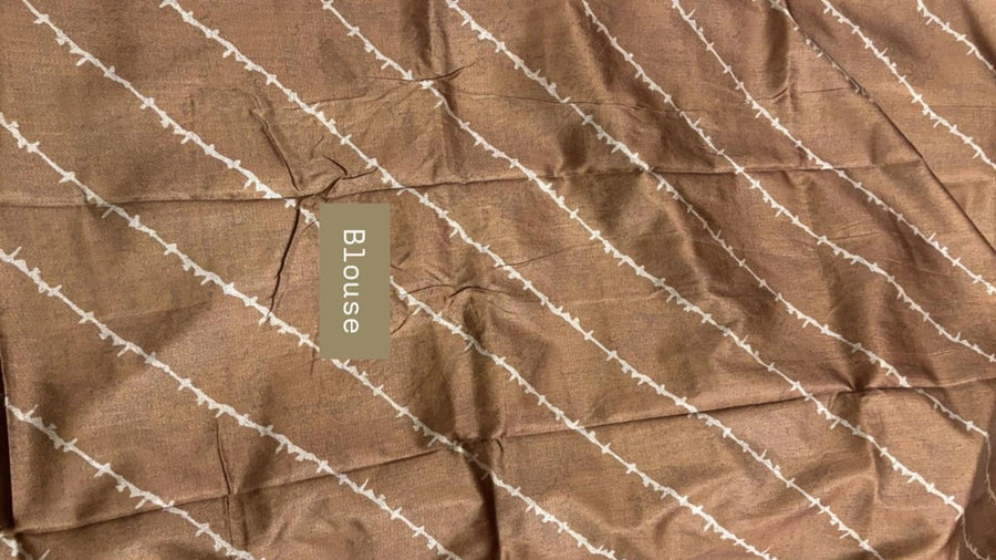 The Boho-Chic Batik - Soft Silk Fusion Saree