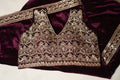 Noor-e-Shaam - Velvet Saree with Antique Gold Work