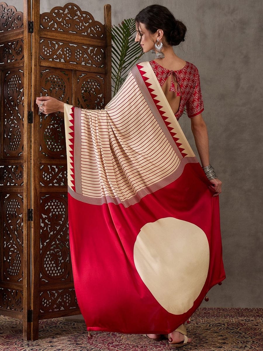 The Contrast Series - Premium Japan Satin Sarees