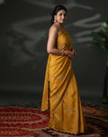 The Glace Flora - Scalloped Satin Crush Saree