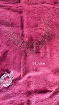 The Glace Flora - Scalloped Satin Crush Saree