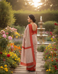 Sinduri-Rekha - Graphic Ajrakh Print Cotton Saree