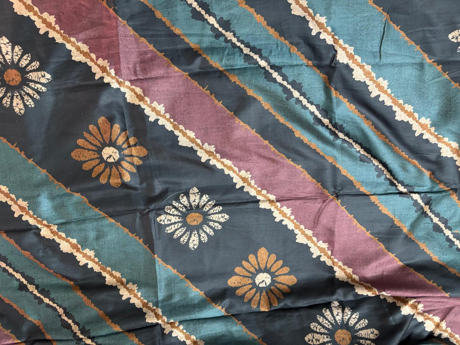 The Boho-Chic Batik - Soft Silk Fusion Saree