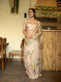 The Blooming Meadow - Chiffon Silk Saree
