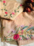 The Blooming Meadow - Chiffon Silk Saree